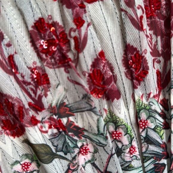 Bhanuni By Jyoti Greene Anthropologie Viscose Georgette Floral Printed Gown 10 - Picture 8 of 14